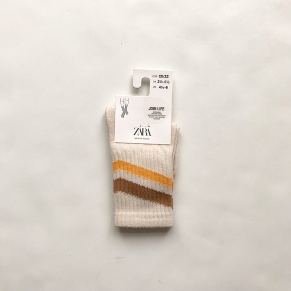Zara Other - Zara NWT neutral stripe socks sizes 12-24 months/ 2-3T/4-5T - price for each
